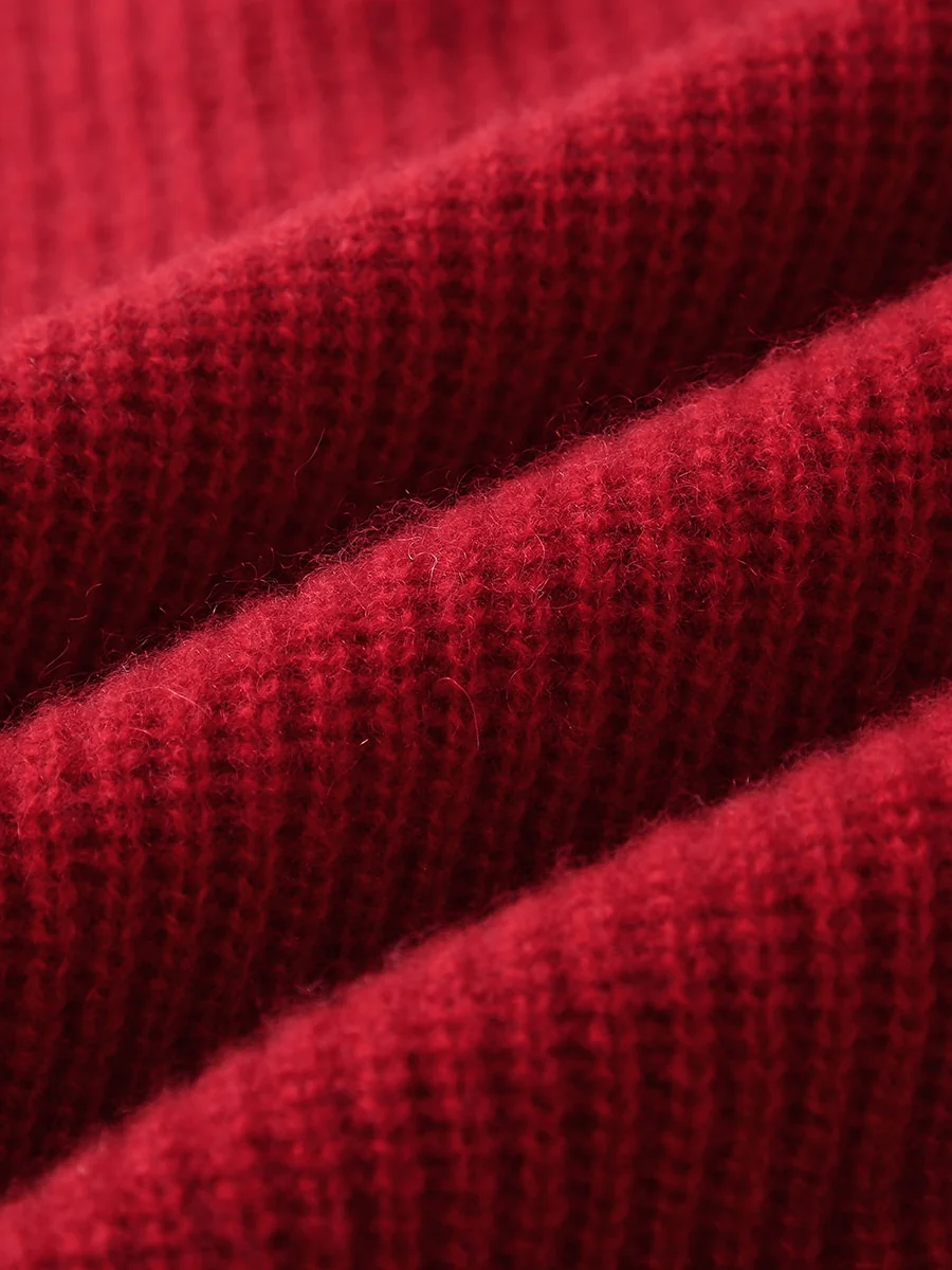 100% Cashmere Women's Button Neck Cable Knit Sweater - Image 14