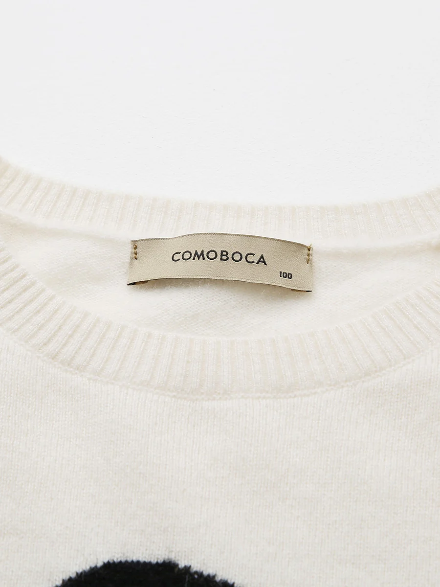100% Cashmere Women's Floral Knit Sweater - Image 13