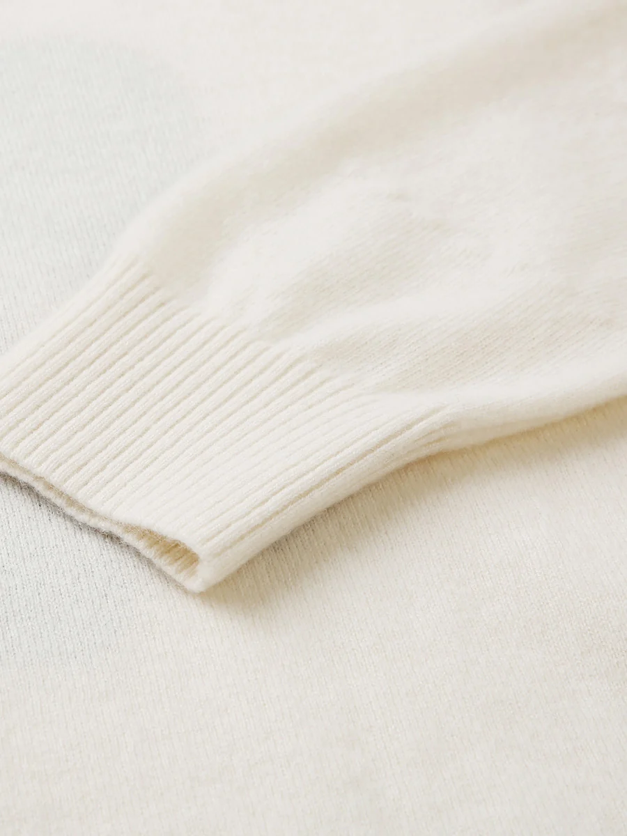 100% Cashmere Women's Floral Knit Sweater - Image 16