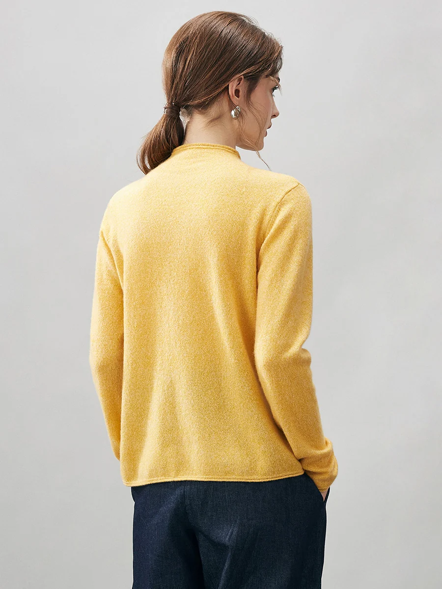 100% Cashmere Women's Round Neck Knit sweater - Image 16
