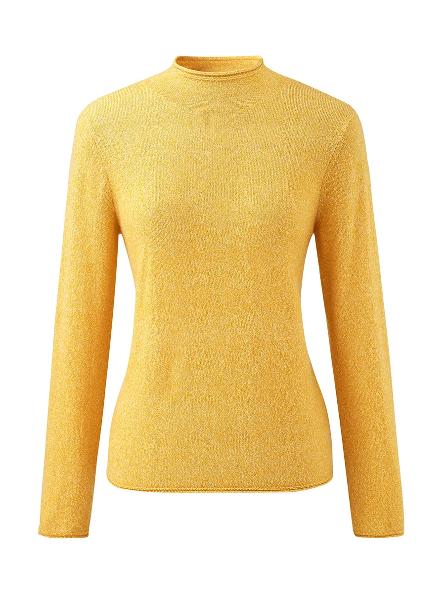 100% Cashmere Women's Round Neck Knit sweater - Image 17