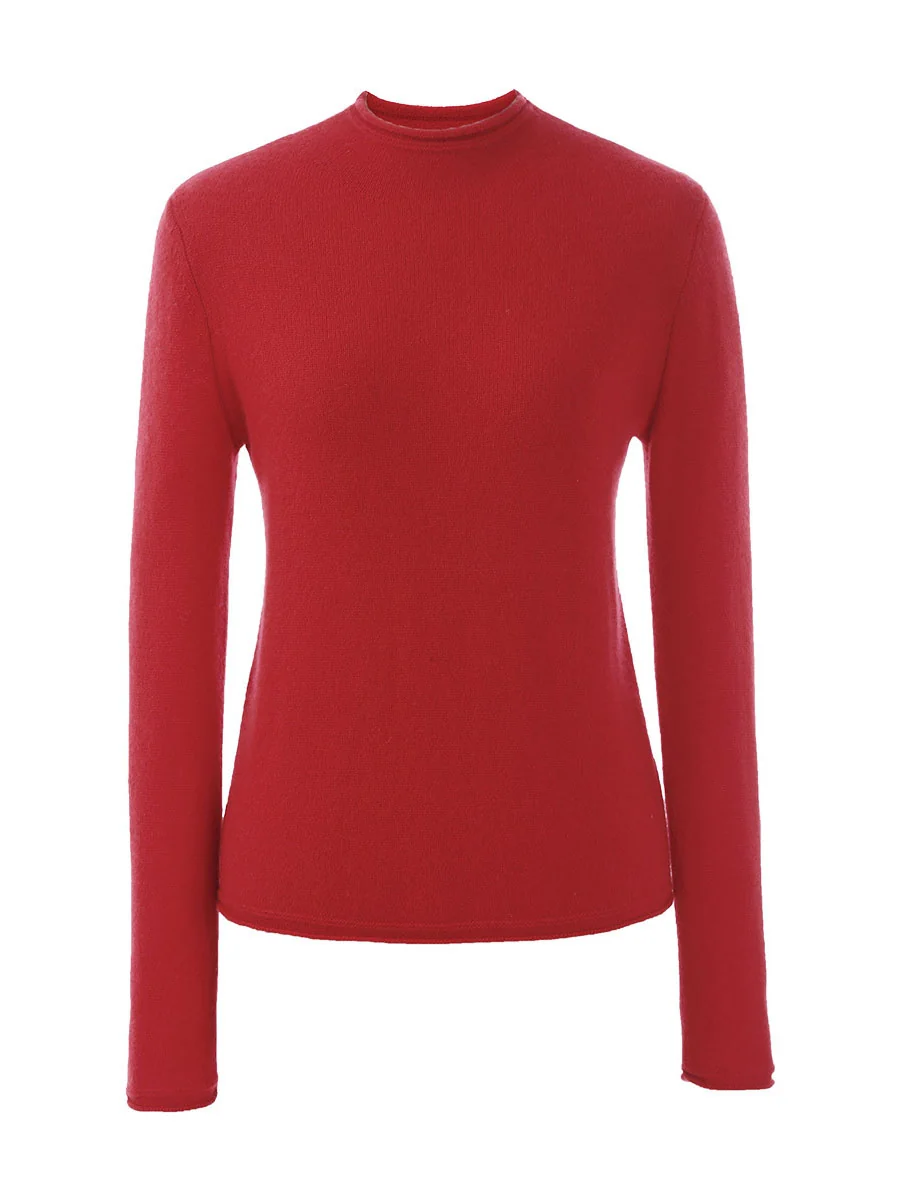 100% Cashmere Women's Round Neck Knit sweater - Image 20