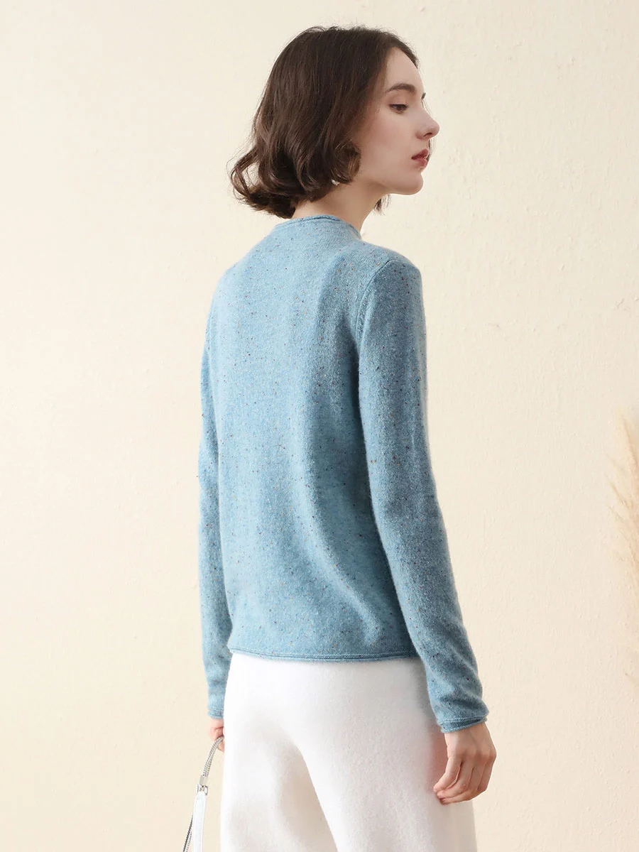 100% Cashmere Women's Round Neck Knit sweater - Image 22