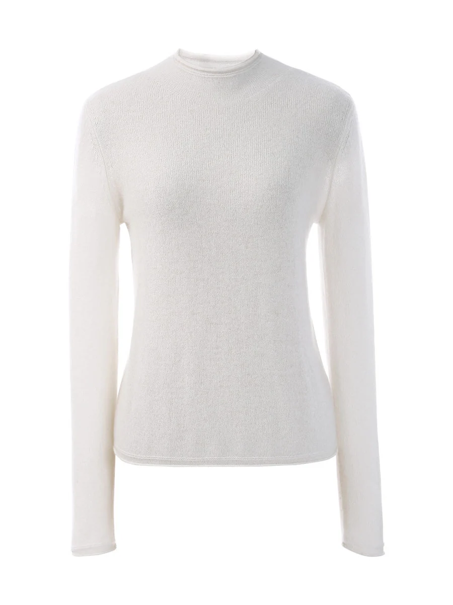 100% Cashmere Women's Round Neck Knit sweater - Image 25