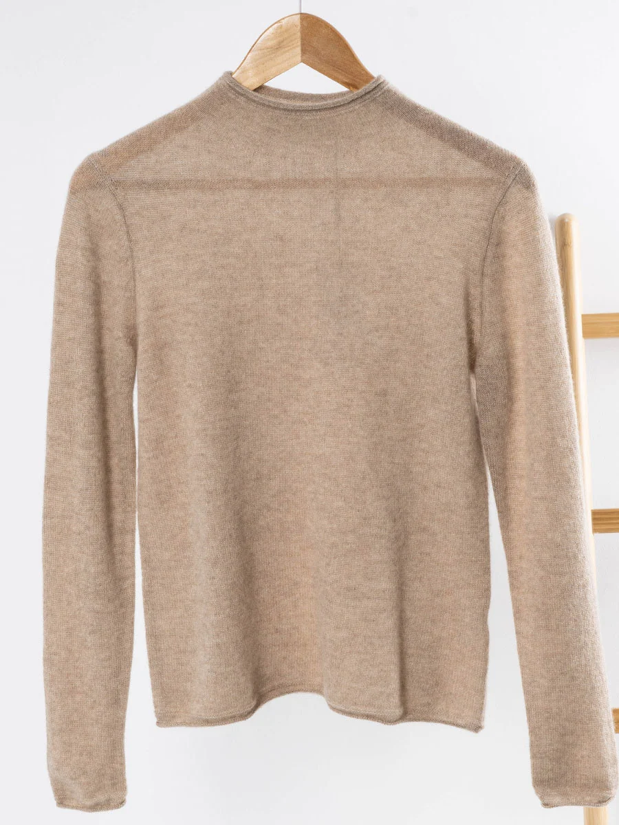 100% Cashmere Women's Round Neck Knit sweater - Image 38