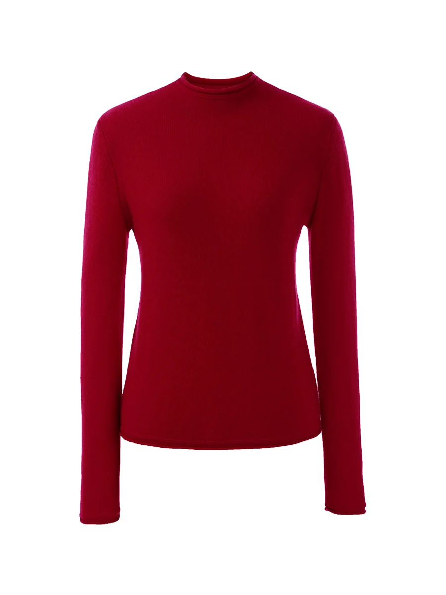 100% Cashmere Women's Round Neck Knit sweater - Image 46