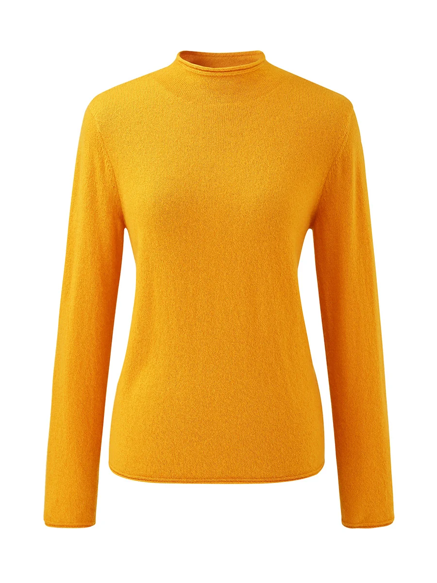 100% Cashmere Women's Round Neck Knit sweater - Image 7