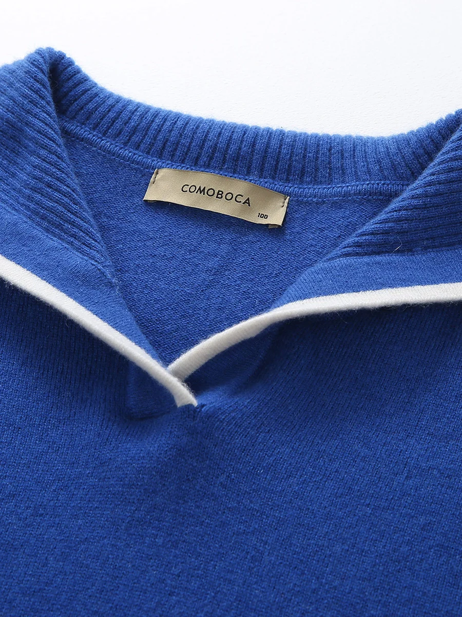 100% Cashmere Women's Sailor Collar Sweater - Image 17