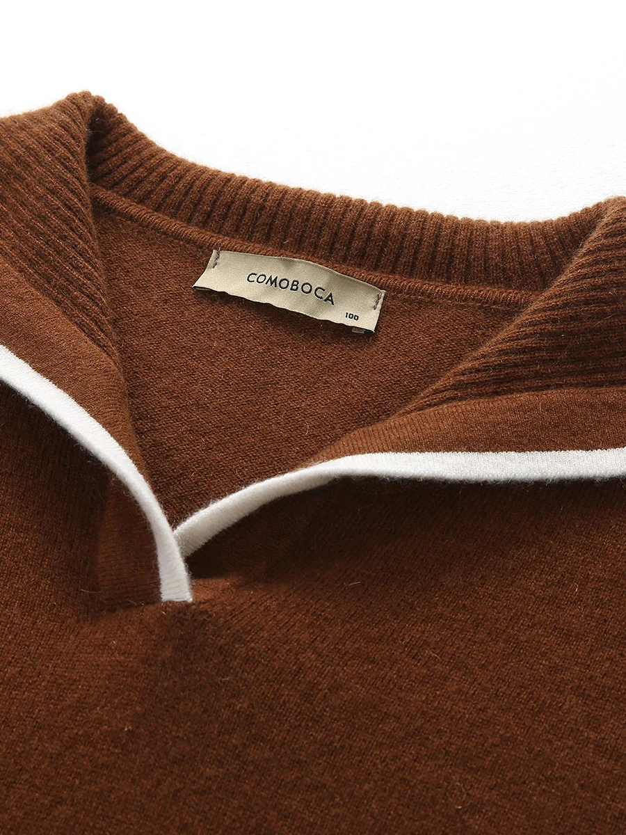 100% Cashmere Women's Sailor Collar Sweater - Image 27