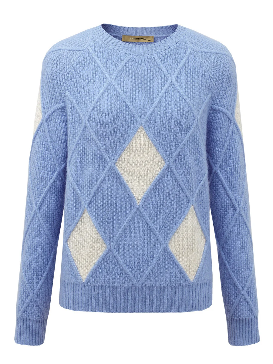 100% Cashmere Women's Sweater with Gold&Silver Threads - Image 13
