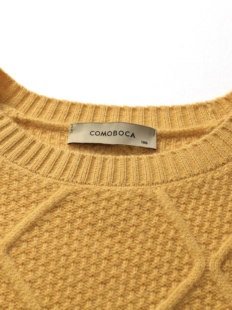 100% Cashmere Women's Sweater with Gold&Silver Threads - Image 4