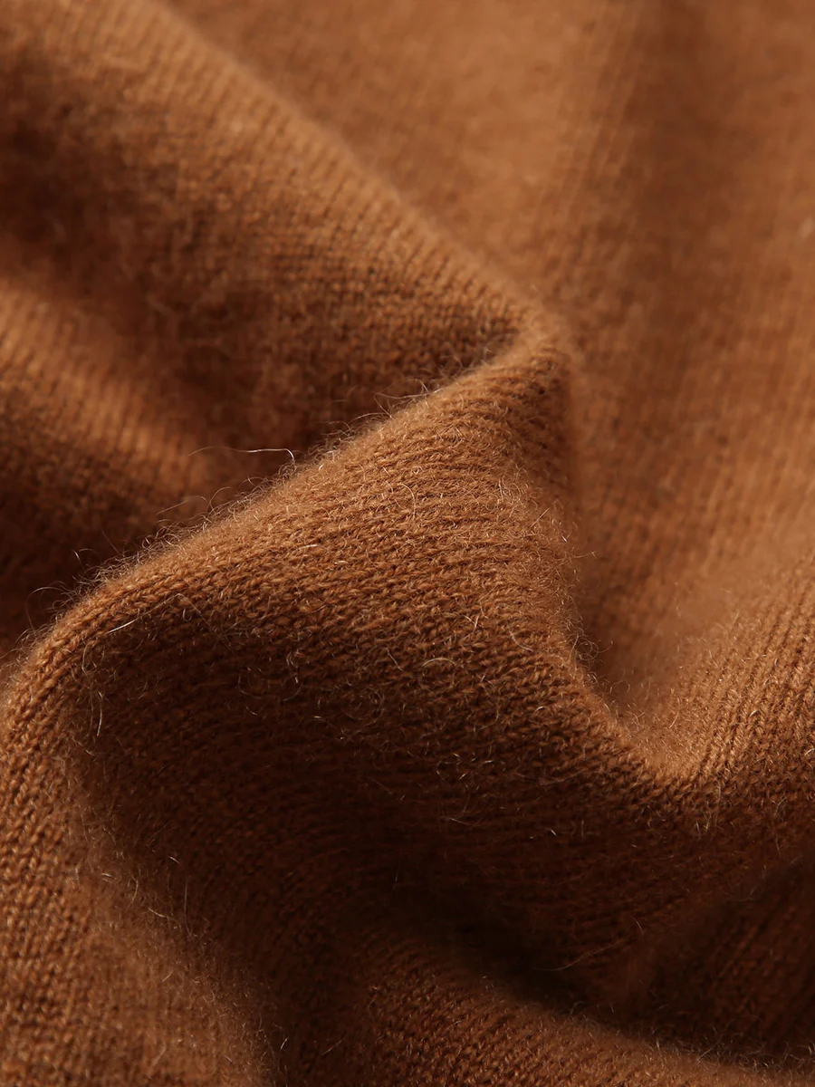 100% Cashmere Women's Turtleneck Cable Knit Sweater - Image 10