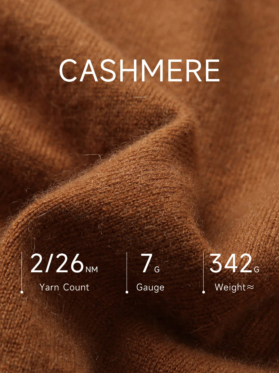 100% Cashmere Women's Turtleneck Cable Knit Sweater - Image 5