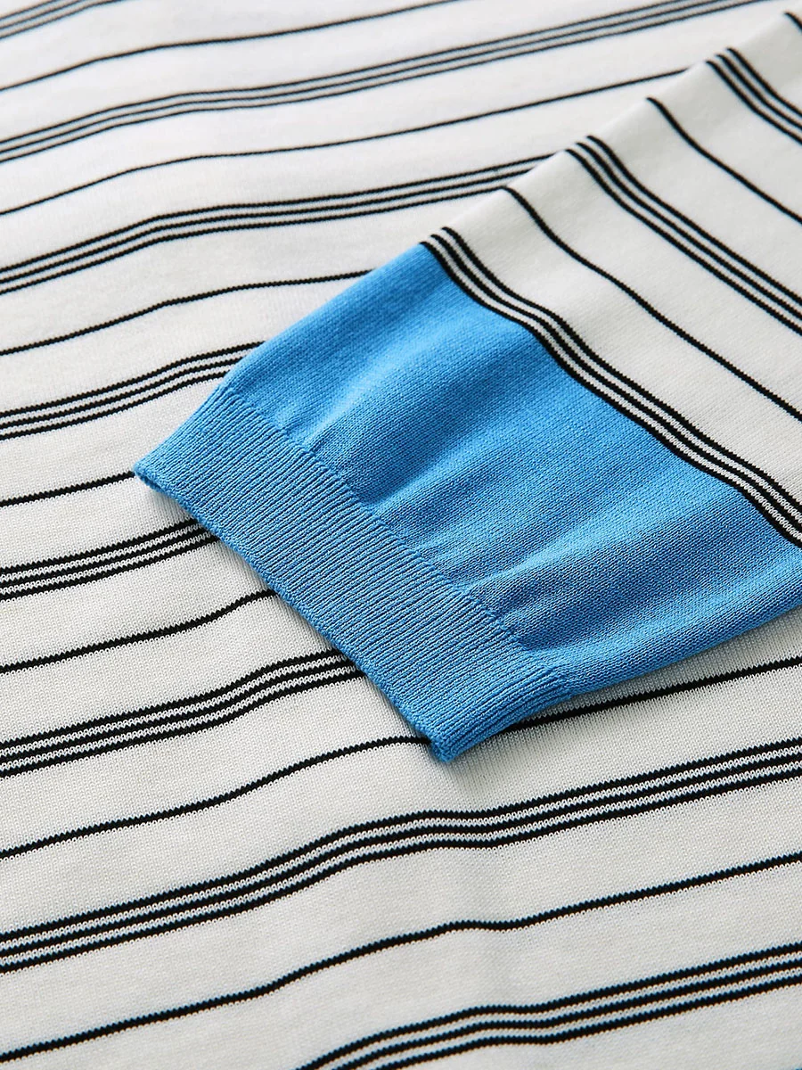 Women's Striped Color Block Button Front Cardigan - Image 12