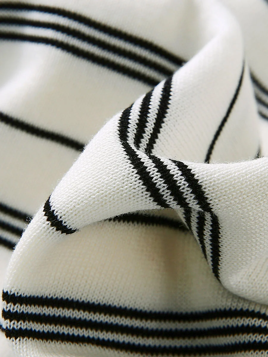 Women's Striped Color Block Button Front Cardigan - Image 14